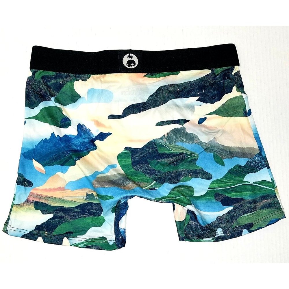 Crazy Boxer Men's Boxer Briefs Mountains Nature Camouflage Medium - Picture 2 of 2